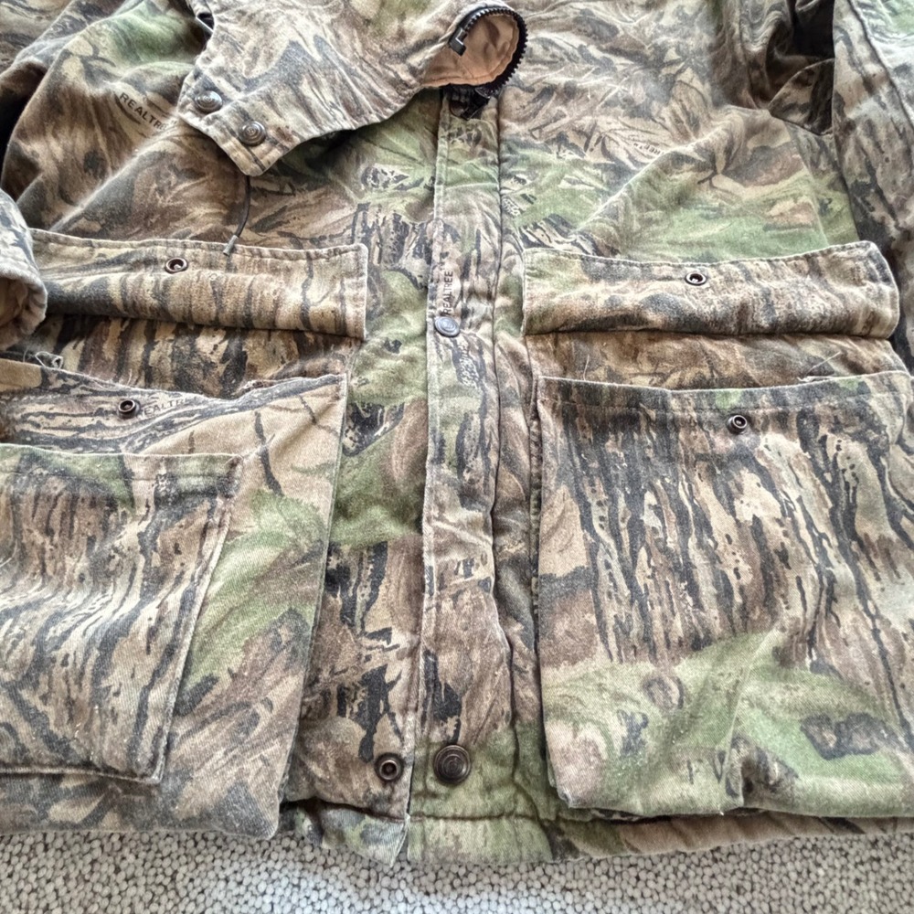 10X Realtree Camo Jacket Mens M Made in USA Insulated Hunting Outdoor Coat Hood - Picture 5 of 16